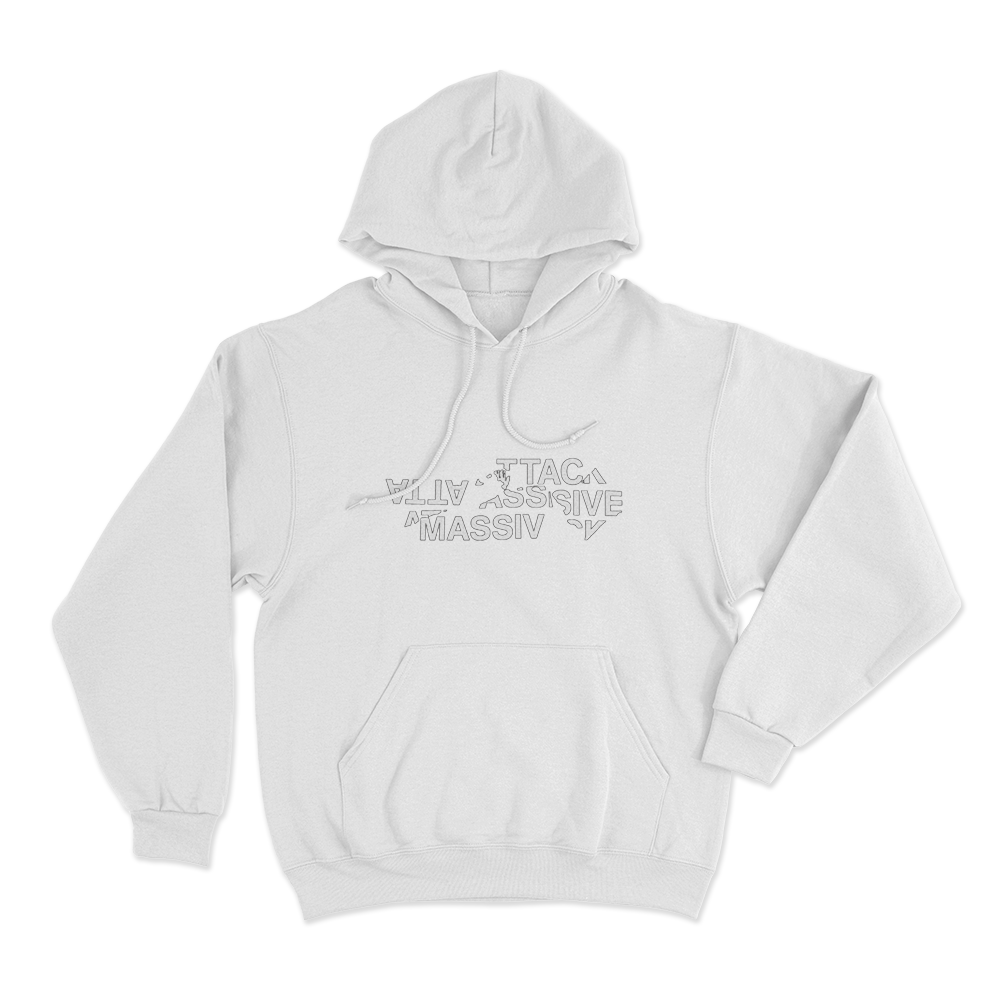 Fractured Logo Unisex Hoodie White Fractured Logo Unisex Hoodie White