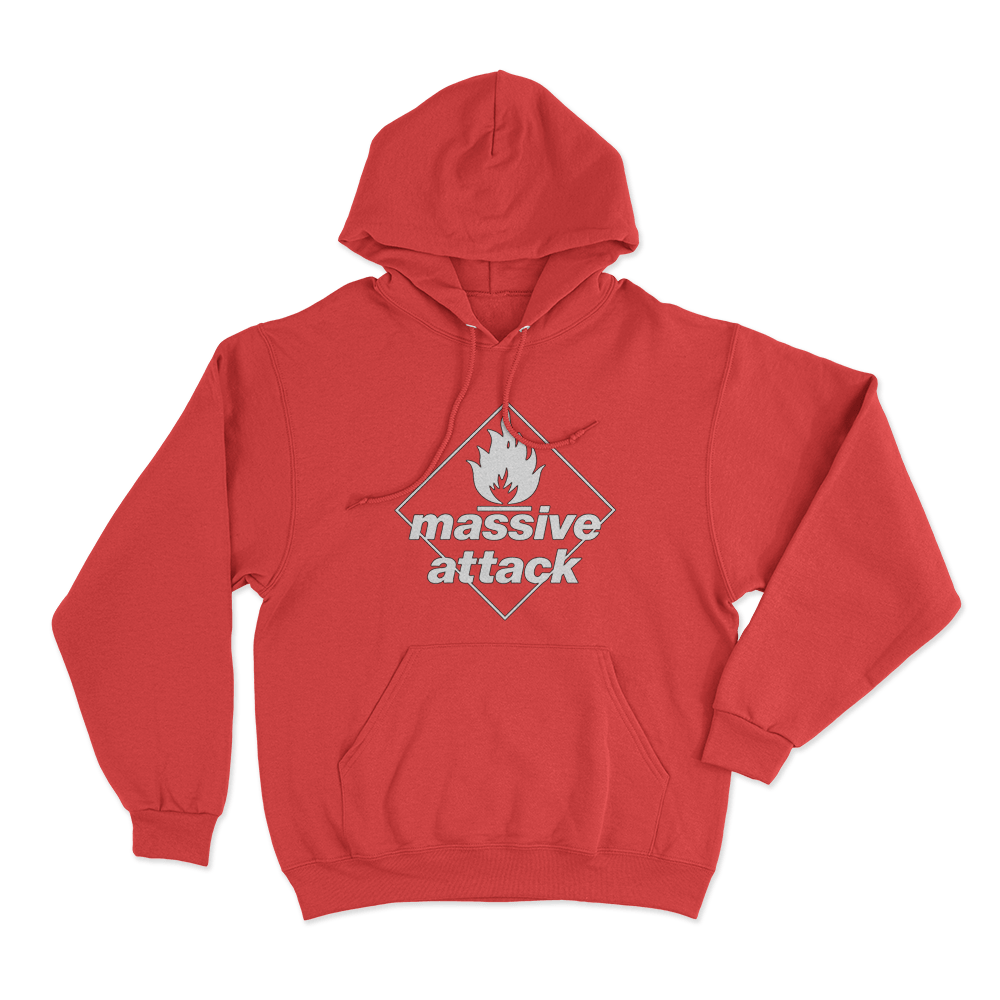 Massive Attack Blue Lines Logo Unisex Hoodie Red Massive Attack Blue Lines Logo Unisex Hoodie Red
