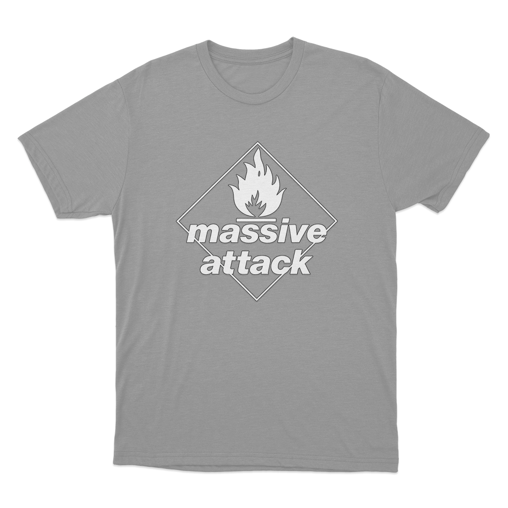 Massive Attack Blue Lines Logo Unisex T Shirt Grey Massive Attack Blue Lines Logo Unisex T Shirt Grey