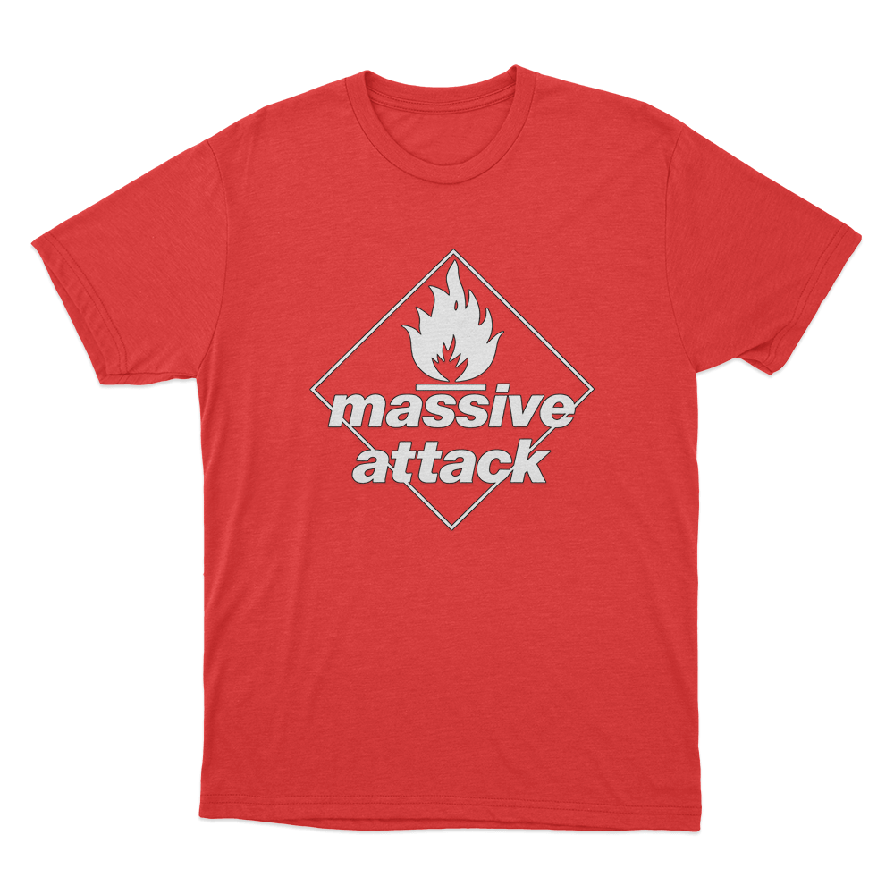 Massive Attack Blue Lines Logo Unisex T Shirt Red Massive Attack Blue Lines Logo Unisex T Shirt Red