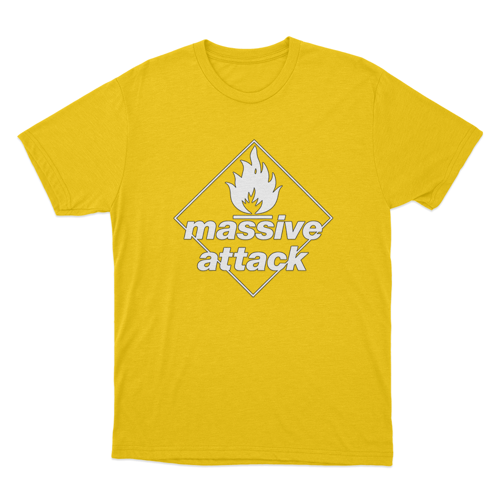Massive Attack Blue Lines Logo Unisex T Shirt Yellow Massive Attack Blue Lines Logo Unisex T Shirt Yellow