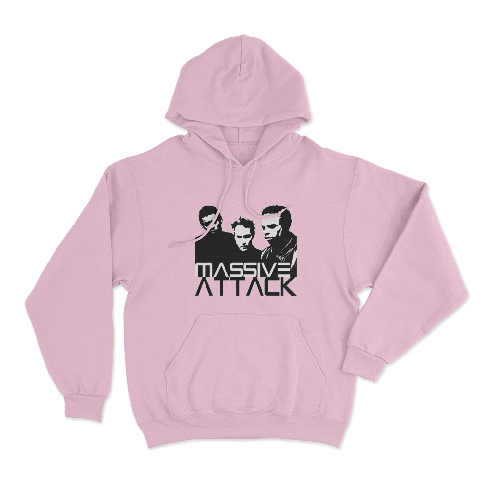 Massive Attack Classic Trio Unisex Hoodie Pink Massive Attack Classic Trio Unisex Hoodie Pink