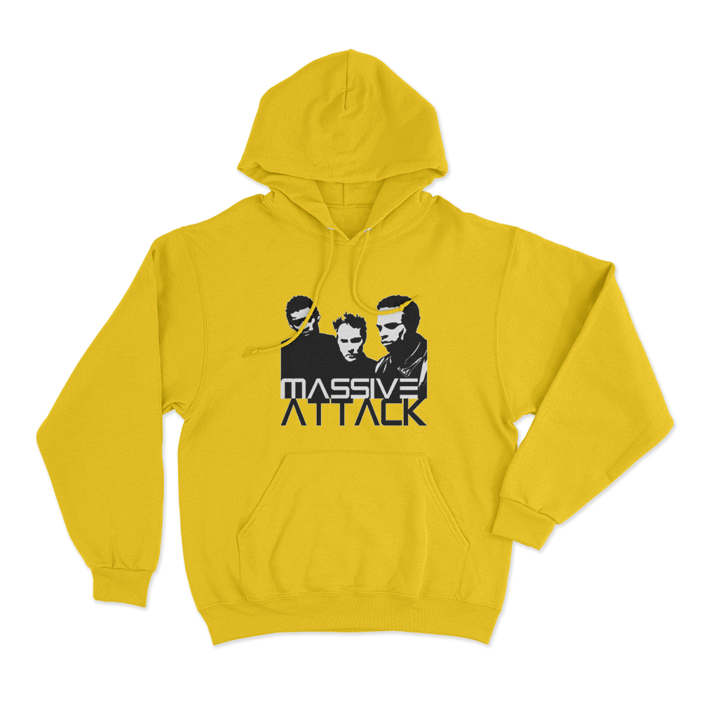 Massive Attack Classic Trio Unisex Hoodie Yellow Massive Attack Classic Trio Unisex Hoodie Yellow